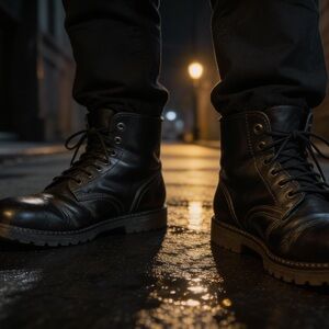 vibrant steel toe work combat army casual men's 11 black durable thick soul